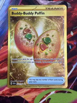 Gold Buddy-Buddy Poffin 223/167 Sv06 Twilight Masquerade Holo Card M Condition - Image 2
