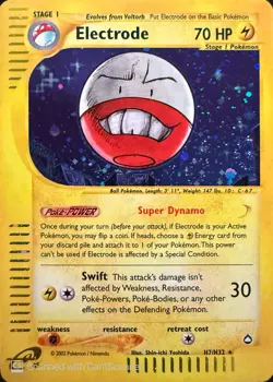 Electrode H7/H32 Aquapolis E Series 2003 Pokemon Card Holo NEAR MINT - SWIRL 🌀 - Image 1