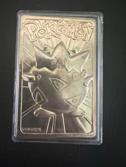 Pokemon Togepi 23K Gold-Plated Trading Card 1999 Nintendo w/ COA - Image 1
