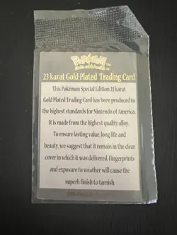 Pokemon Togepi 23K Gold-Plated Trading Card 1999 Nintendo w/ COA - Image 4