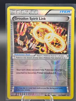 Groudon Spirit Link Reverse Holo 131/160 LP Primal Clash Pokemon Card - Image 1