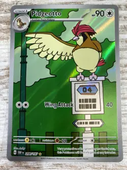 Pidgeotto 208/197 Illustration Rare Obsidian Flames Pokemon Card Holo NM - Image 1