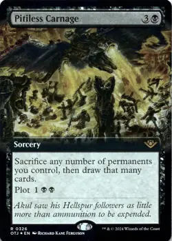 Pitiless Carnage EXTENDED FOIL Outlaws of Thunder Junction Magic MTG NM - Image 1
