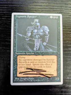 MTG FOURTH EDITION Hypnotic Specter SHADOW SIGNED BY DOUGLAS SHULER - Image 1