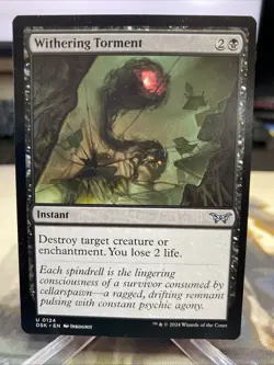 Withering Torment (0124)NM Uncommon Duskmourn MTG - Image 1