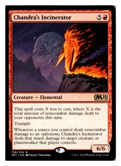 Magic: The Gathering Chandra's Incinerator 136 Rare Core Set 2021 Near Mint - Image 1