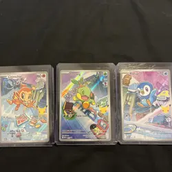 Pokemon TCG First Partner Illustration Collection Series 1 Gen 4 Sinnoh Starters - Image 1