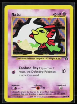Natu 59/75 Common Neo Discovery WOTC Vintage Pokemon LP - Image 1