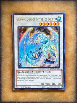 Yugioh Brionac, Dragon of the Ice Barrier DUDE-EN008 Ultra Rare 1st Ed NM - Image 1
