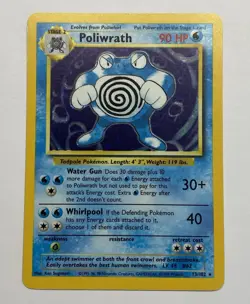 Pokemon TCG Poliwrath #13/102 Base Set Holo Rare 1999 90 HP Ken Sugimori - Image 1