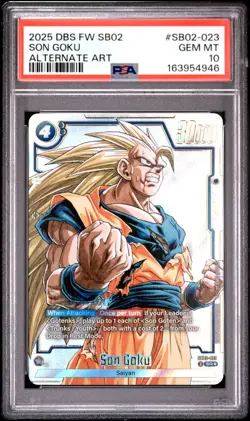 2025 DRAGON BALL SUPER CARD GAME FUSION WORLD MANGA BOOSTER 02 SON GOKU PSA 10 - Image 1
