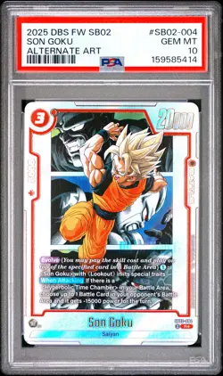 2025 DRAGON BALL SUPER CARD GAME FUSION WORLD MANGA BOOSTER 02 SON GOKU PSA 10 - Image 1