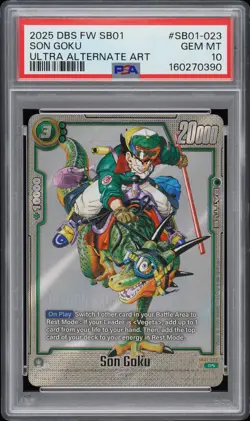 2025 DRAGON BALL SUPER CARD GAME FUSION WORLD MANGA BOOSTER 01 SON GOKU PSA 10 - Image 1