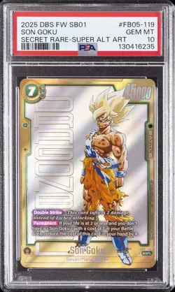 2025 DRAGON BALL SUPER CARD GAME FUSION WORLD MANGA BOOSTER 01 SON GOKU PSA 10 - Image 1