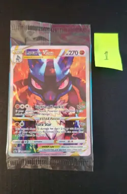 Pokemon TCG Crown Zenith Lucario VSTAR SWSH291 Promo Card Sealed 1 - Image 1