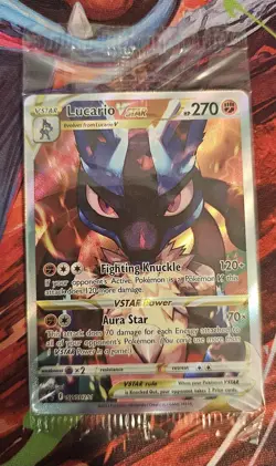 Pokemon TCG Crown Zenith Lucario VSTAR SWSH291 Promo Card Sealed - Image 1