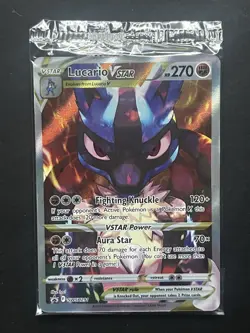 Pokemon TCG Crown Zenith Lucario VSTAR Promo Card SWSH291 Sealed - Image 1