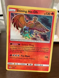 Pokemon TCG Shining Ho-Oh SM Black Star Promo Card SM70 Holo - Image 1
