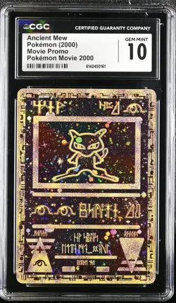 CGC 10 GEM MINT Ancient Mew Movie Promo Pokemon Movie 2000 Pokemon Card - Image 1