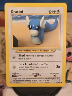 Pokemon TCG Dratini Neo Destiny Card 63/105 - Image 1