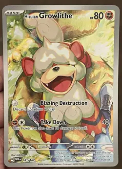 Hisuian Growlithe Holo Illustration Rare Card 181/167 Sv06: Twilight Masquerade - Image 1