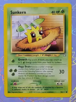 Sunkern 78/111 Neo Genesis Pokemon Card NM - Image 1