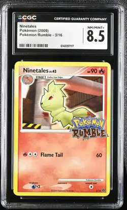 CGC 8.5 NM/MINT+ Ninetales 3/16 Pokemon Rumble Pokemon Card - Image 1