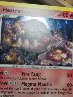 HP Heatran 3/99 Holo Rare Arceus Set Pokemon Card - Image 4