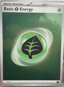 Pokemon TCG Basic Grass Energy Holo Foil SVE En 001 - Image 1