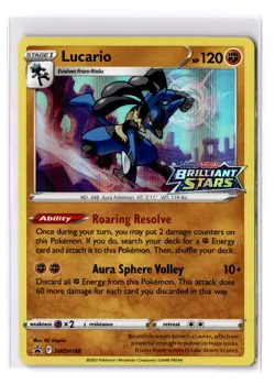 Lucario (Prerelease) - SWSH186 Sword & Shield Black Star Promo Card - NM - Image 1