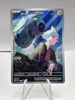 Steven’s Beldum SVP 207 Black Star Promo Holo Pokemon Card - Image 1