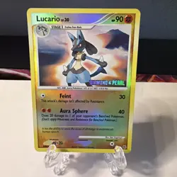 Lucario 6/130 Diamond Pearl STAMPED Reverse Holo Rare Pokemon Card LP - Image 1
