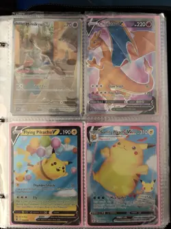 Pokemon Collection Binder 63 Cards Pikachu Charizard Mew - Image 1
