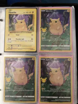 Pokemon Collection Binder 63 Cards Pikachu Charizard Mew - Image 2