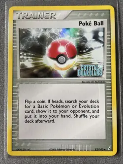 Pokemon TCG: Poke Ball 82/100 (2006) Crystal Guardians • Stamped Holo Card - Image 1