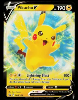 Pikachu V Promo SWSH: Sword & Shield Promo Cards SWSH198 NM - Image 1