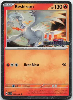 Reshiram (Stellar Crown Stamped) 022/142 Holo Miscellaneous Card Pokemon Holo NM - Image 1