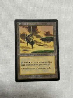 MTG Serra's Sanctum LP Urza's Saga Rare Legendary Land Reserved List English - Image 1