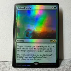 PRIMAL MIGHT MTG CORE SET 2021 FOIL 197 RARE LP - Image 1