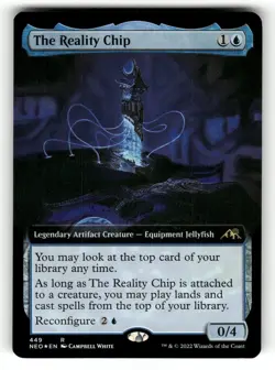 The Reality Chip (Extended Art) LP Foil Kamigawa: Neon Dynasty 449 MTG Rare - Image 1