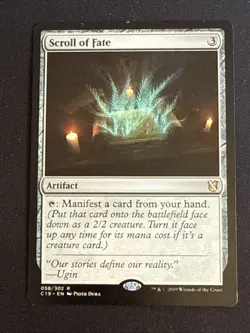 1x Scroll of Fate (058) Commander 2019 LP MTG Magic the Gathering x1 MKE - Image 1