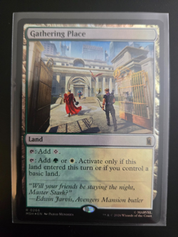 Magic: The Gathering Marvel Gathering Place Rare Foil Land #0266 MTG MSH - Image 1