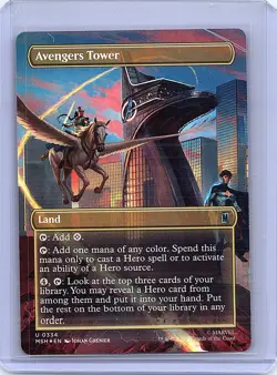Avengers Tower (Borderless) Foil U Marvel Super Heroes 334 NM - Image 1