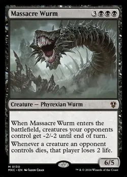 MTG - Massacre Wurm - Ravnica: Murders at Karlov Manor - X1 - (NM) - #T5643 - Image 1