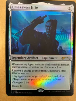 MTG 1x FOIL Umezawa's Jitte # 1288 Secret Lair Drop Magic the Gathering x1 NM - Image 1