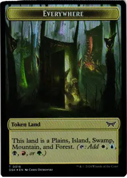 Everywhere // Copy Double-Sided Token 16 // 1 Duskmourn: House of Horror NM Foil - Image 1