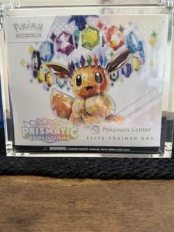 Pokemon Center Elite Trainer Box ETB Prismatic Evolutions with Acrylic Case - Image 1