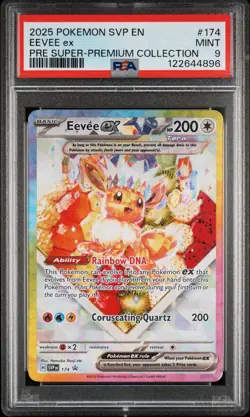 2025 POKEMON SVP EN-SV BLACK STAR PROMO #174 EEVEE EX PSA 9 - Image 1