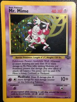 Pokemon TCG Jungle Set Mr. Mime #6 - MP - Image 1
