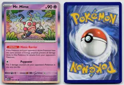 MR. MIME 122/165 RARE 151 POKEMON HOLO NM - Image 3